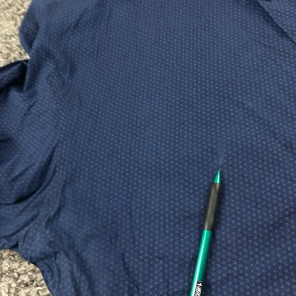 Zachary Prell Shirt Floral Long Sleeve Button Up Navy Blue Mens 2XL - Picture 6 of 10